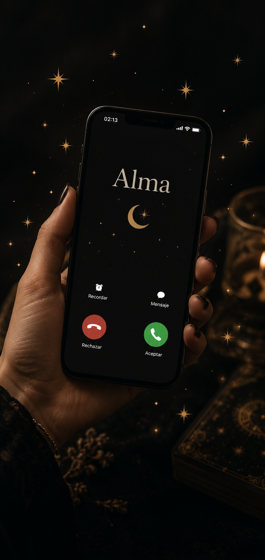 Llamada entrante de Alma en iPhone